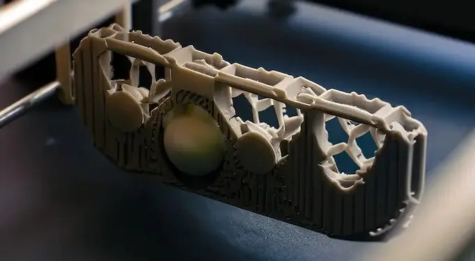 3d printed PLA material prototype